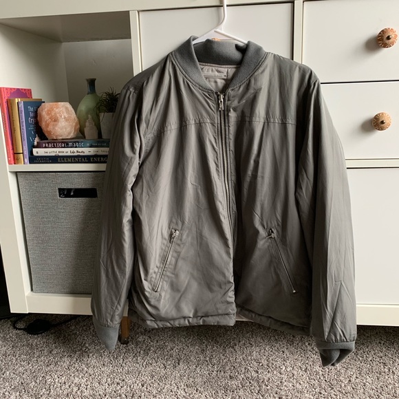 REVERSIBLE Abercrombie grey bomber jacket - Picture 1 of 2